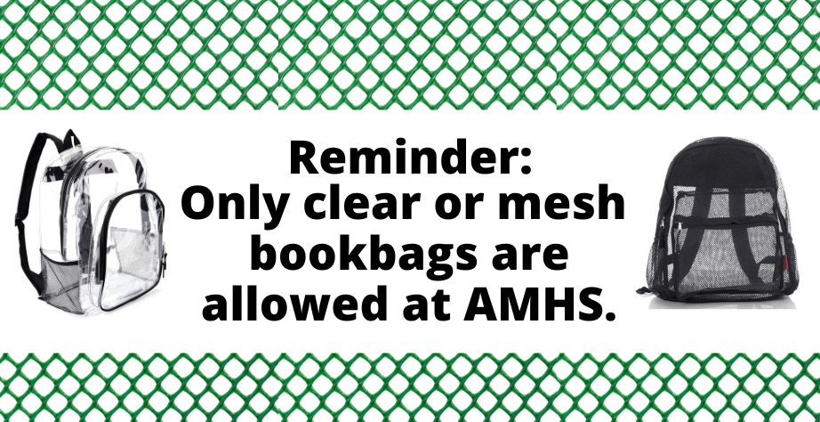clear or mesh bookbags