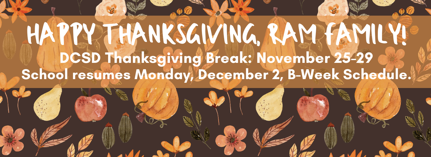 DCSD Thanksgiving Break November 25-29