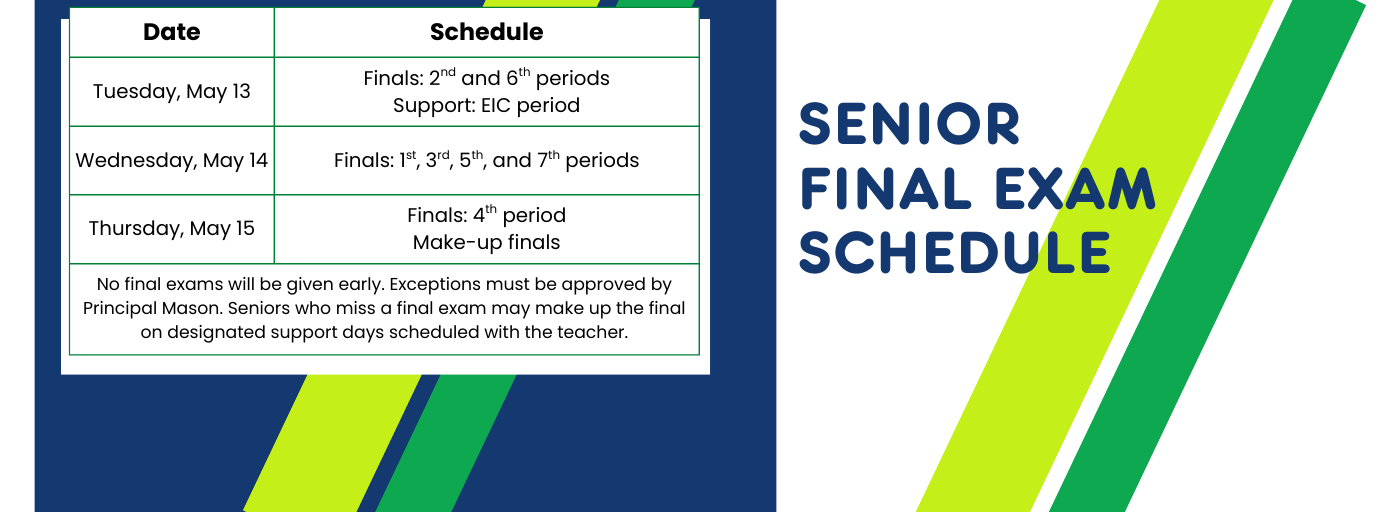 senior final exam schedule