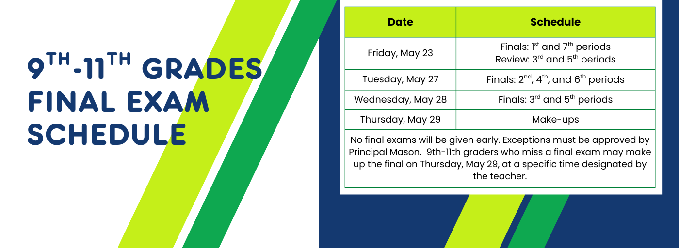 final exam schedule